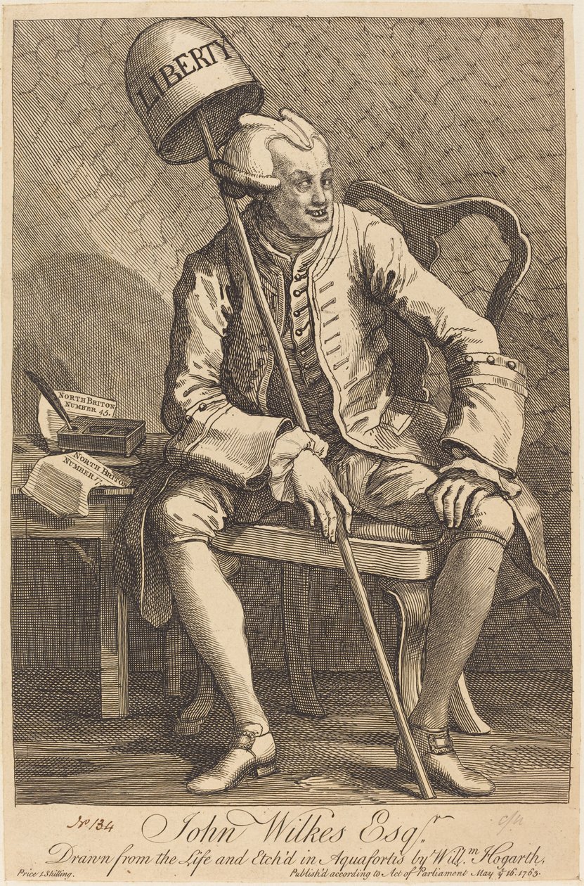 John Wilkes Esq. autorstwa William Hogarth