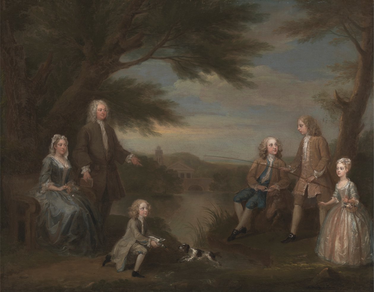 John i Elizabeth Jeffreys i ich dzieci autorstwa William Hogarth