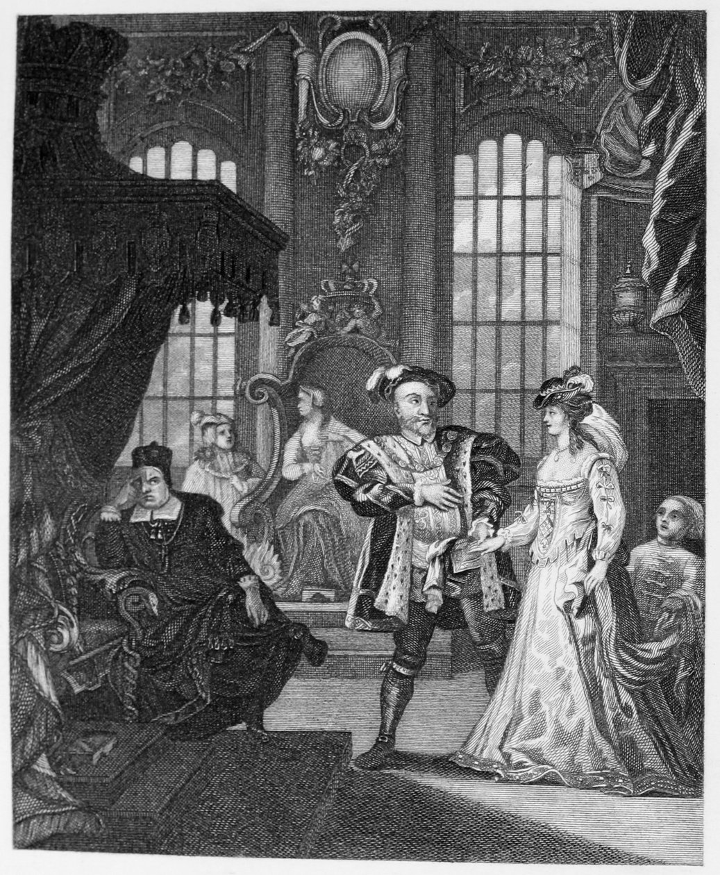 Król Henryk V111 i Anna Boleyn autorstwa William Hogarth