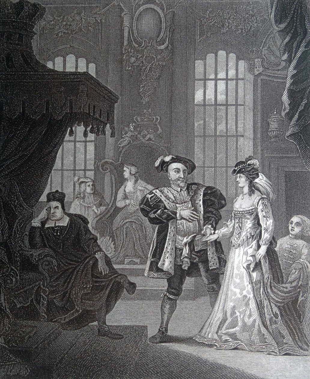 Król Henryk VIII i Anna Bullen autorstwa William Hogarth