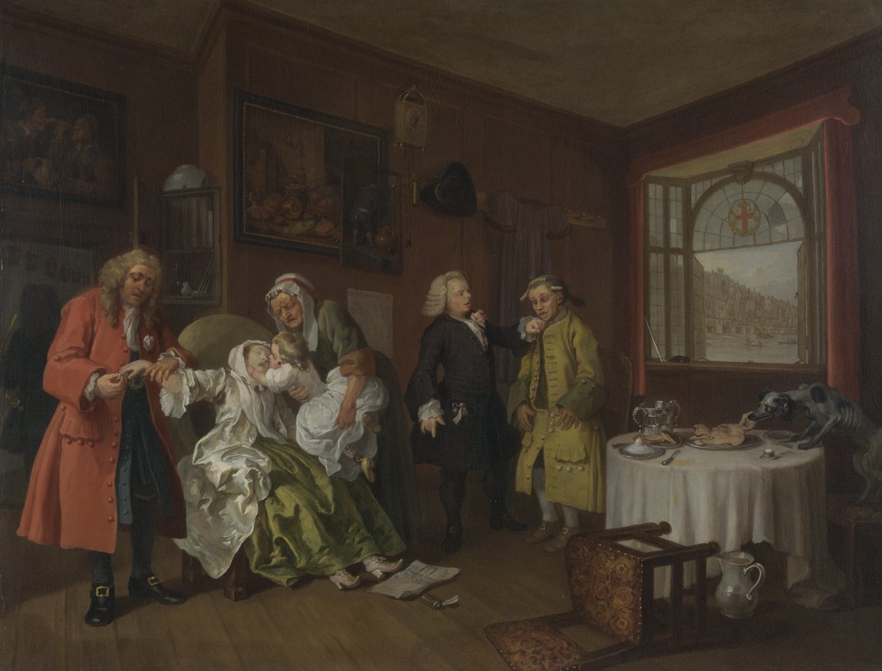 Małżeństwo A-la-Mode autorstwa William Hogarth
