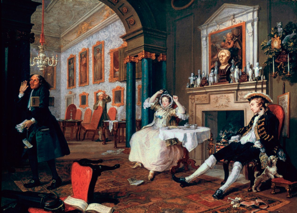 Małżeństwo A-la-Mode: 2. Tete a Tete, 1743 autorstwa William Hogarth