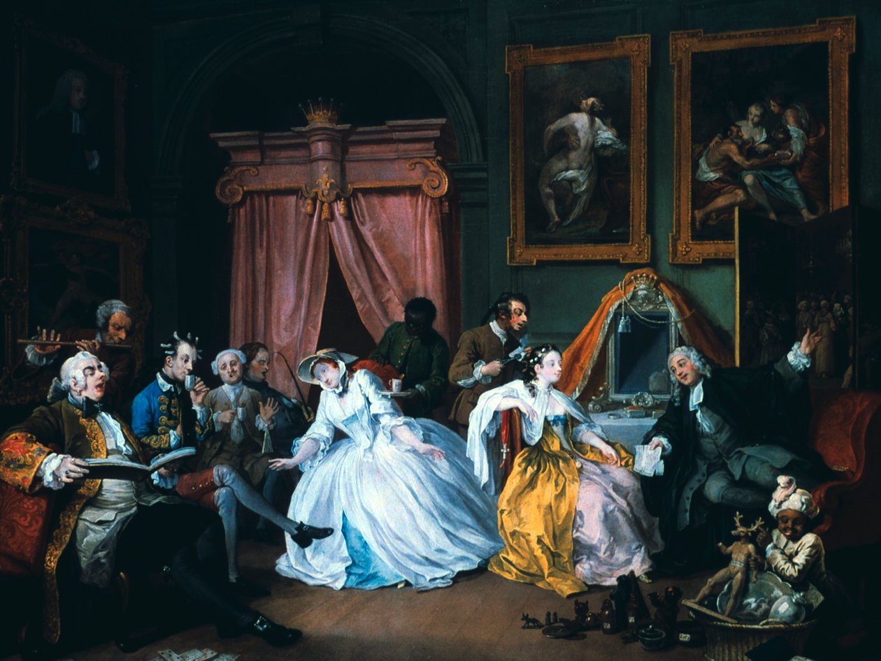 Małżeństwo A-la-Mode: 4. Toaleta, 1743 autorstwa William Hogarth