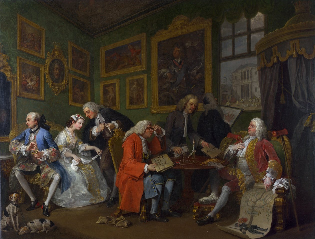 Małżeństwo a la Mode: I - Ugoda Małżeńska, ok. 1743 autorstwa William Hogarth