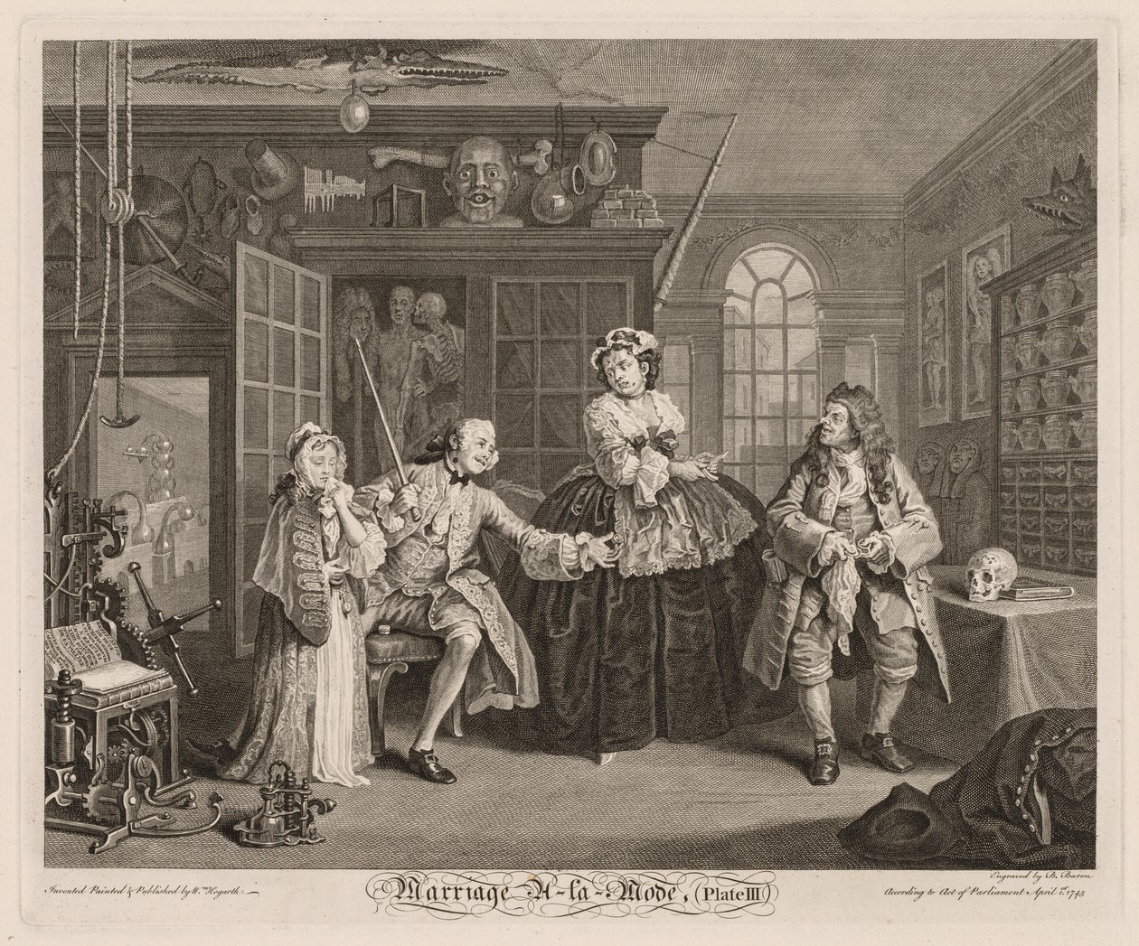 Małżeństwo à la Mode: Scena ze znachorem autorstwa William Hogarth