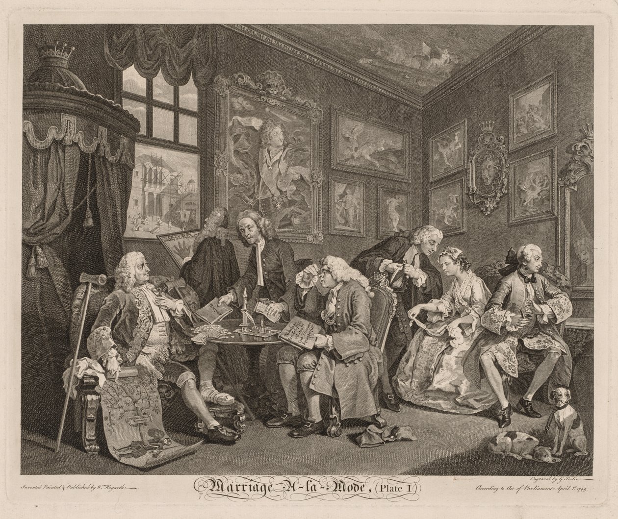 Modne wesele autorstwa William Hogarth