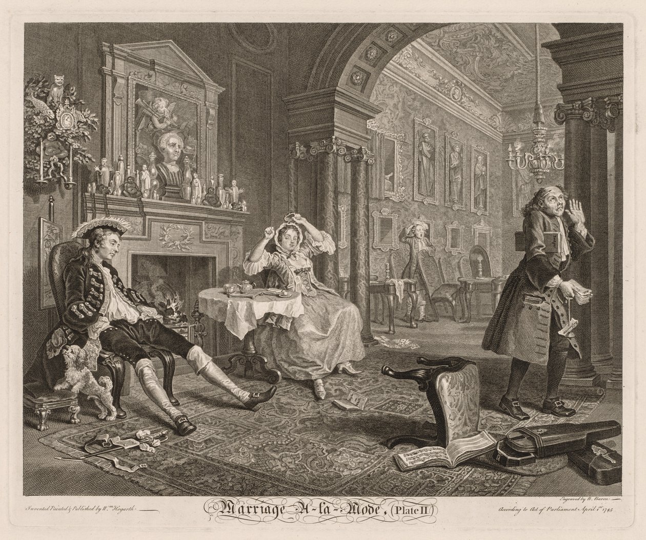 Modne Wesele: Talerz II autorstwa William Hogarth