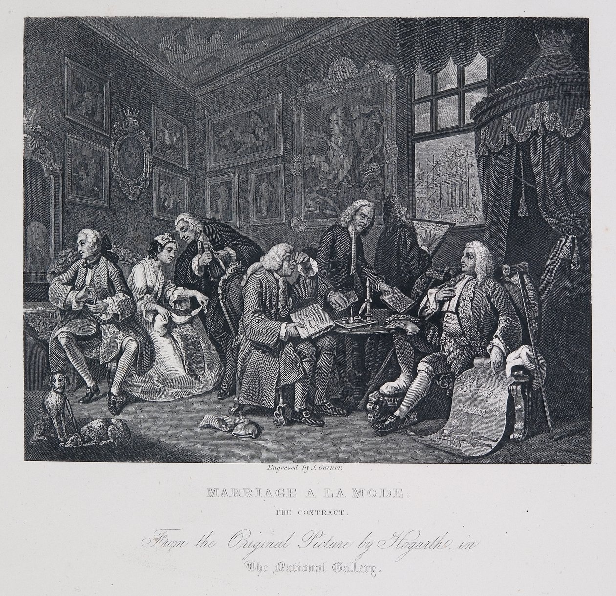 Małżeństwo à la Mode: Umowa autorstwa William Hogarth