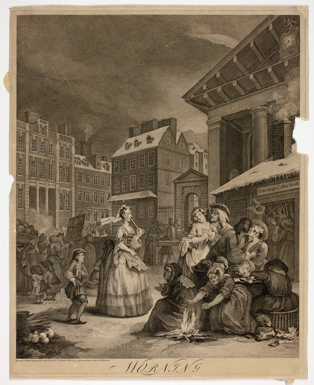 Rano, płyta pierwsza z „Cztery pory dnia” autorstwa William Hogarth
