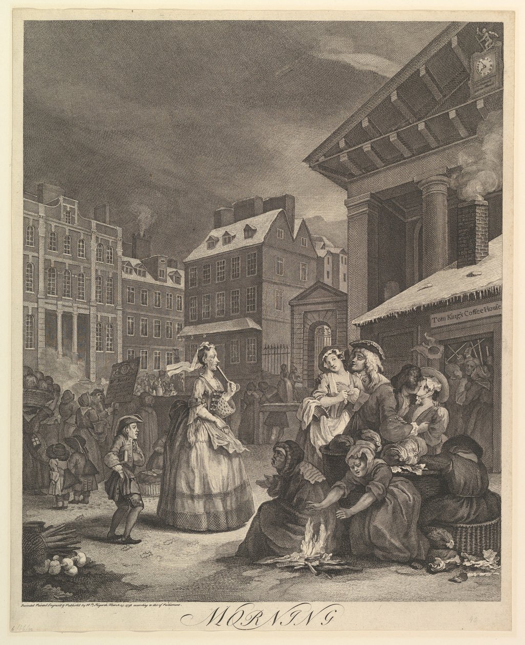 Poranek: Cztery pory dnia autorstwa William Hogarth