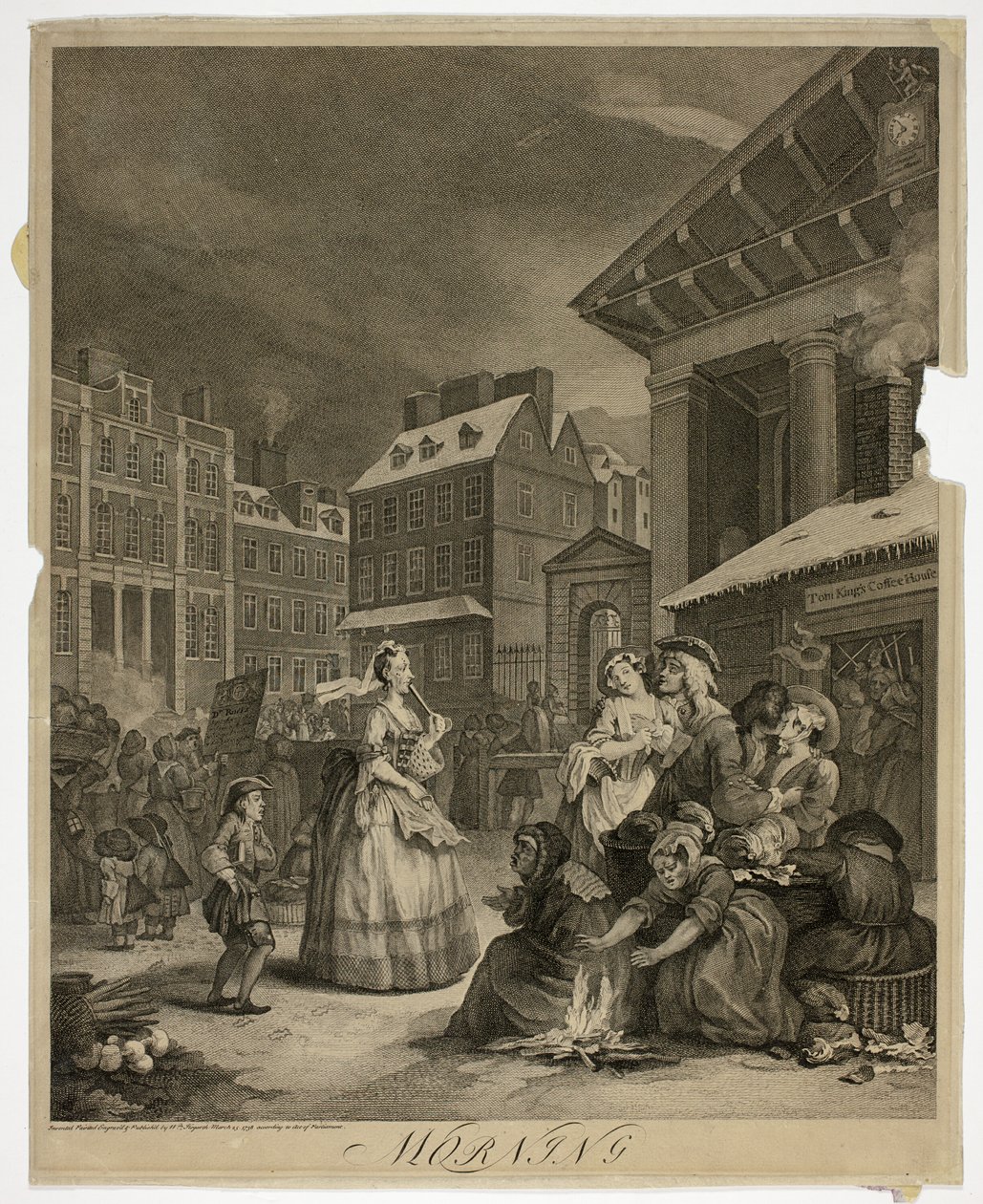 Rano, płyta pierwsza z „Cztery pory dnia” autorstwa William Hogarth
