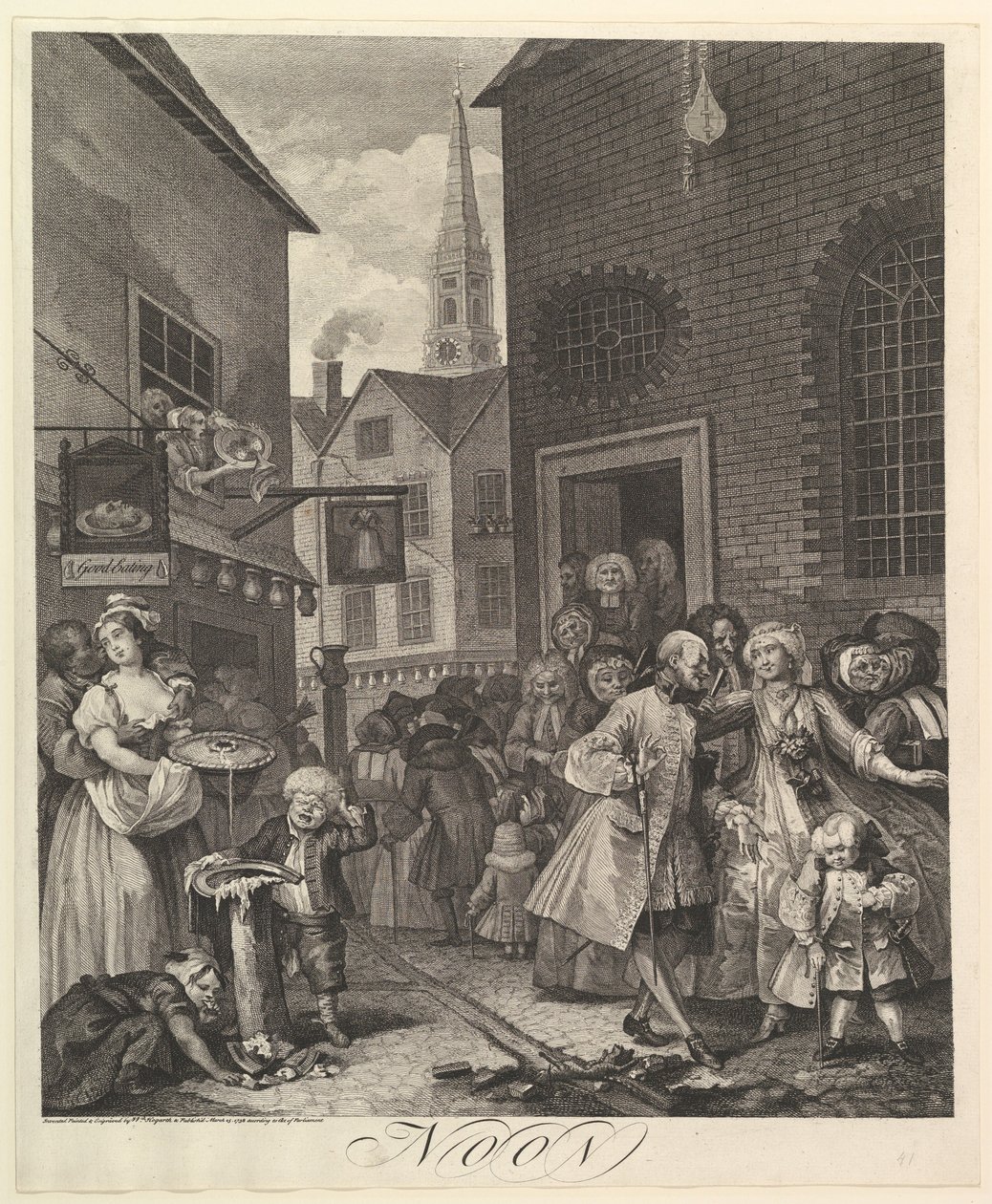 Południe: Cztery pory dnia autorstwa William Hogarth