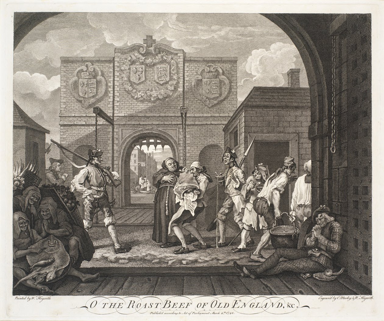 O pieczeń wołowa starej Anglii autorstwa William Hogarth