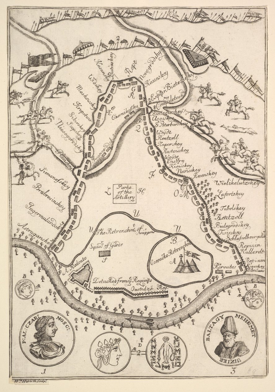 Parke Artillary Aubry de La Mottrayes Podróżuje po Europie, Azji i międzyn..., 1723-24. autorstwa William Hogarth