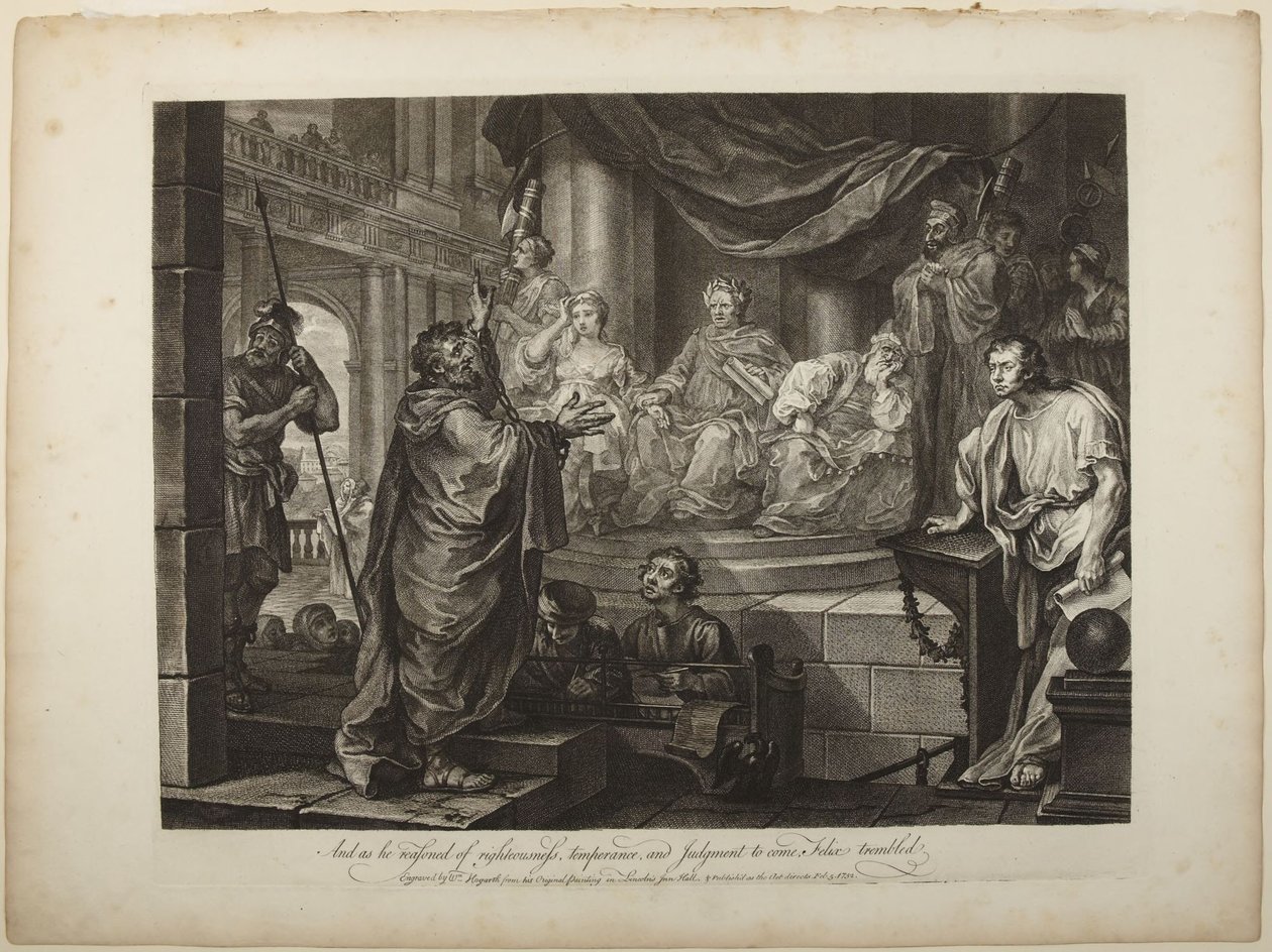 Paweł przed Feliksem autorstwa William Hogarth