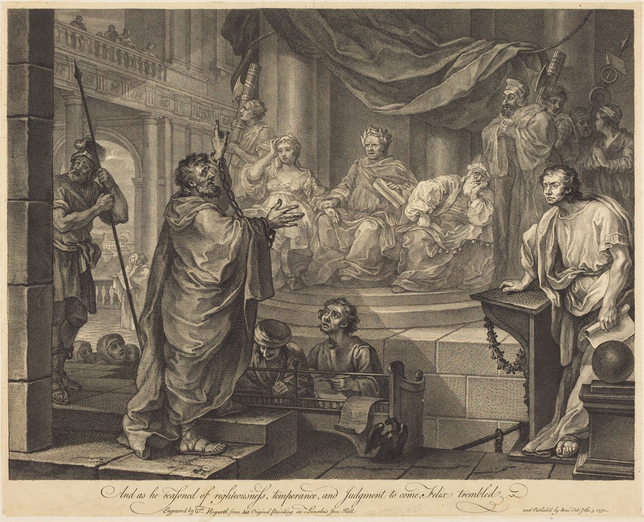 Paweł przed Feliksem autorstwa William Hogarth