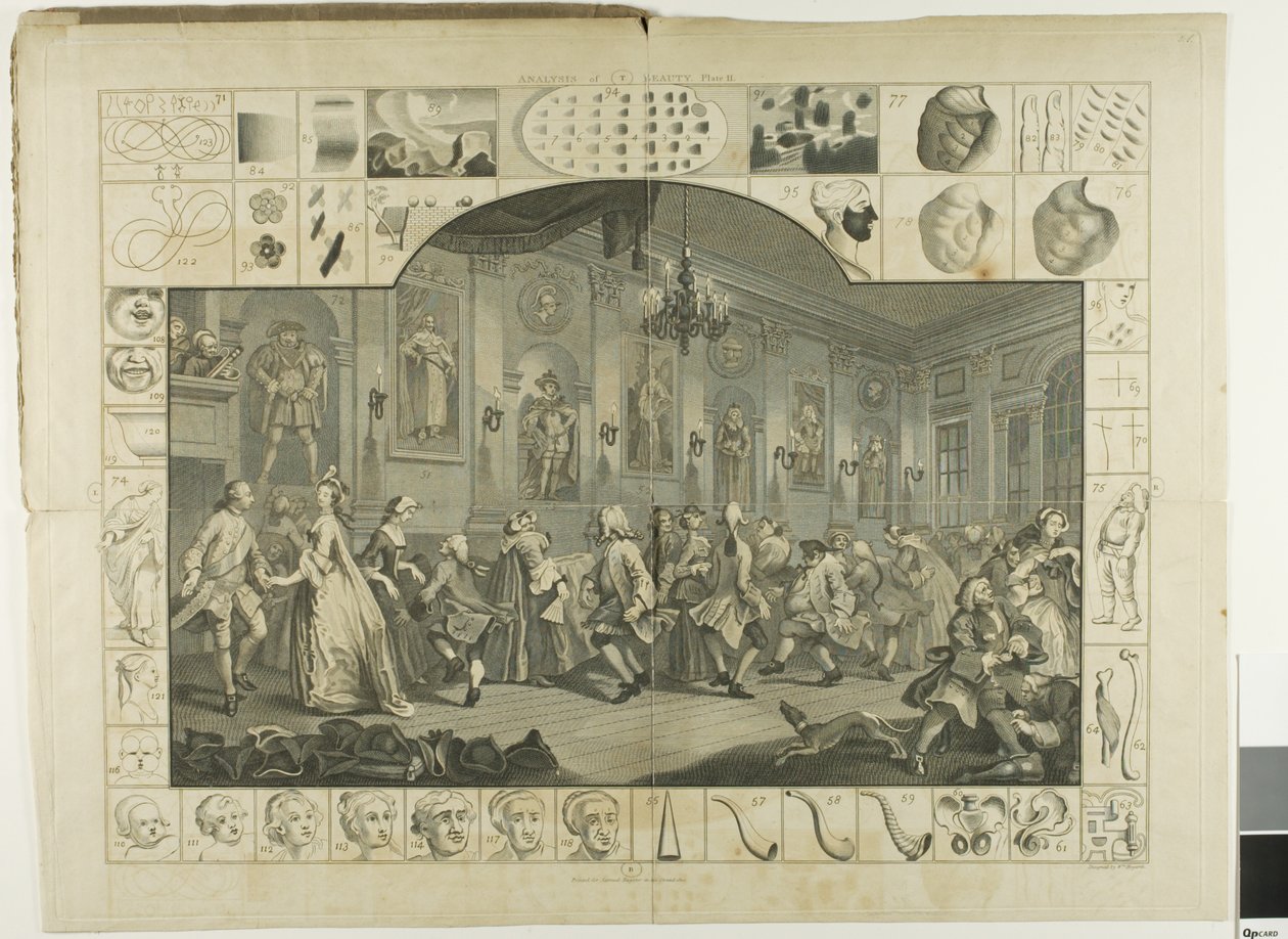 Płytka druga, z książki Analiza piękna autorstwa William Hogarth