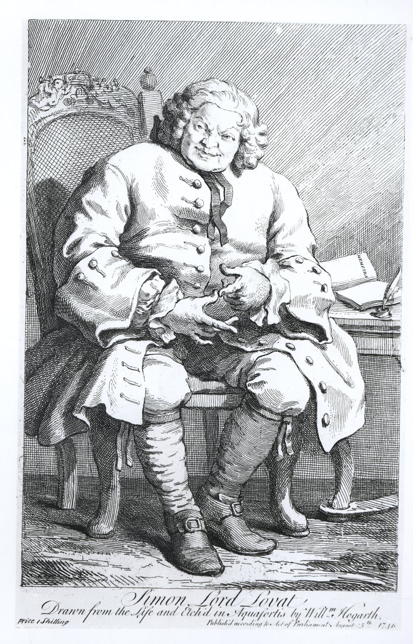 Portret Simona Frasera, Lorda Lovata (ok.1667-1747) 25 sierpnia 1746 autorstwa William Hogarth