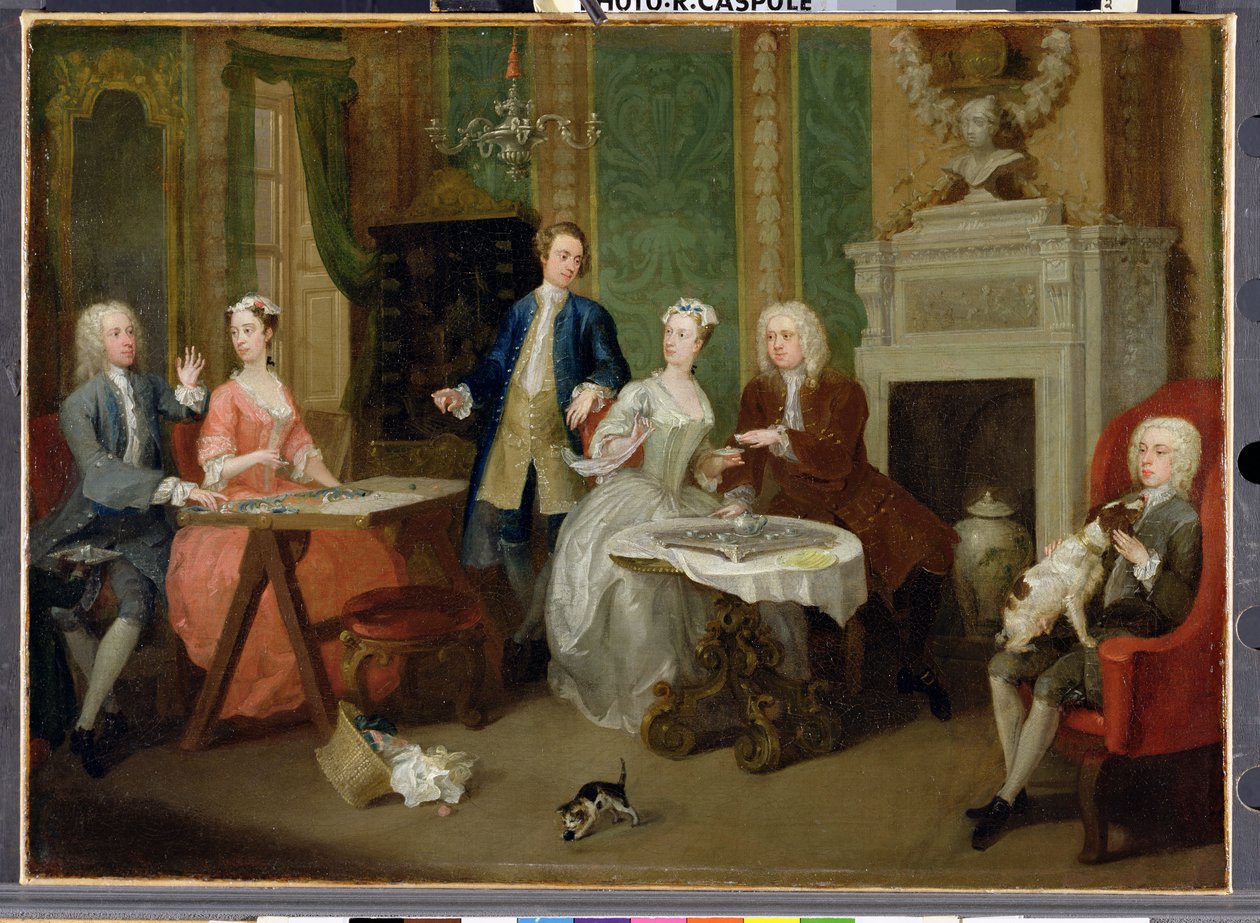 Portret rodziny, lata 30. XVIII w. autorstwa William Hogarth