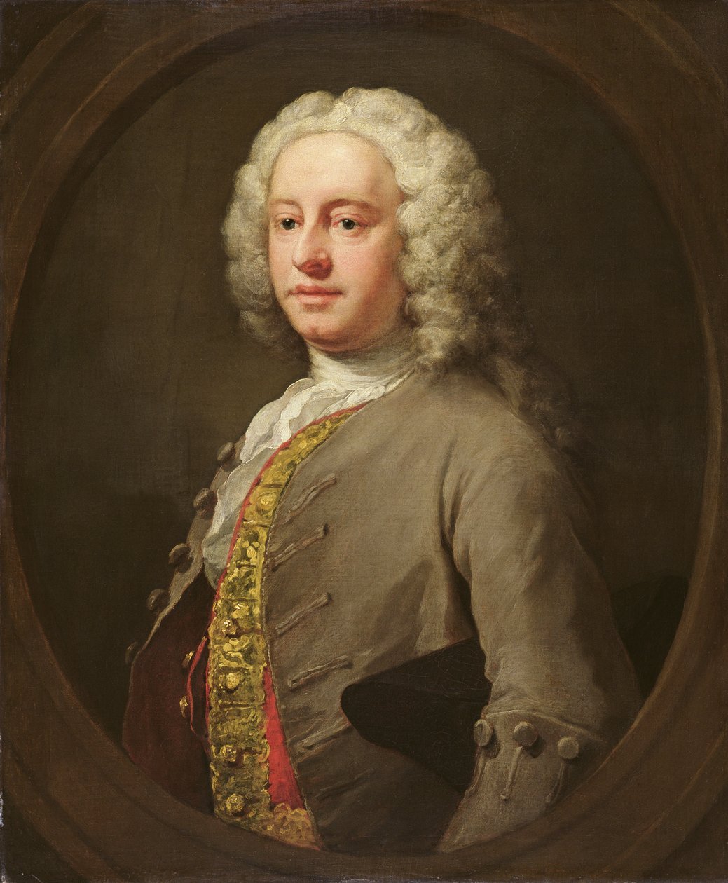 Portret nieznanego mężczyzny, ok. 1740 r. autorstwa William Hogarth