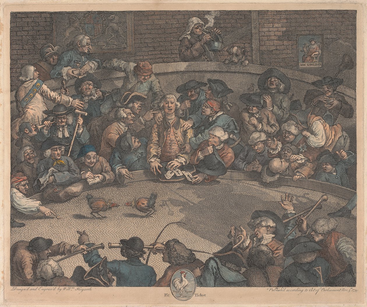 Royal Sport, bilet do boksu autorstwa William Hogarth