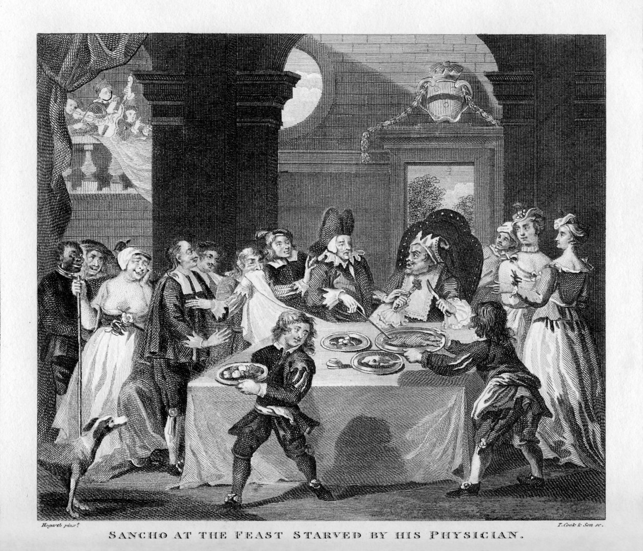 Sancho zagłodzony przez swojego lekarza przez Williama Hogartha autorstwa William Hogarth