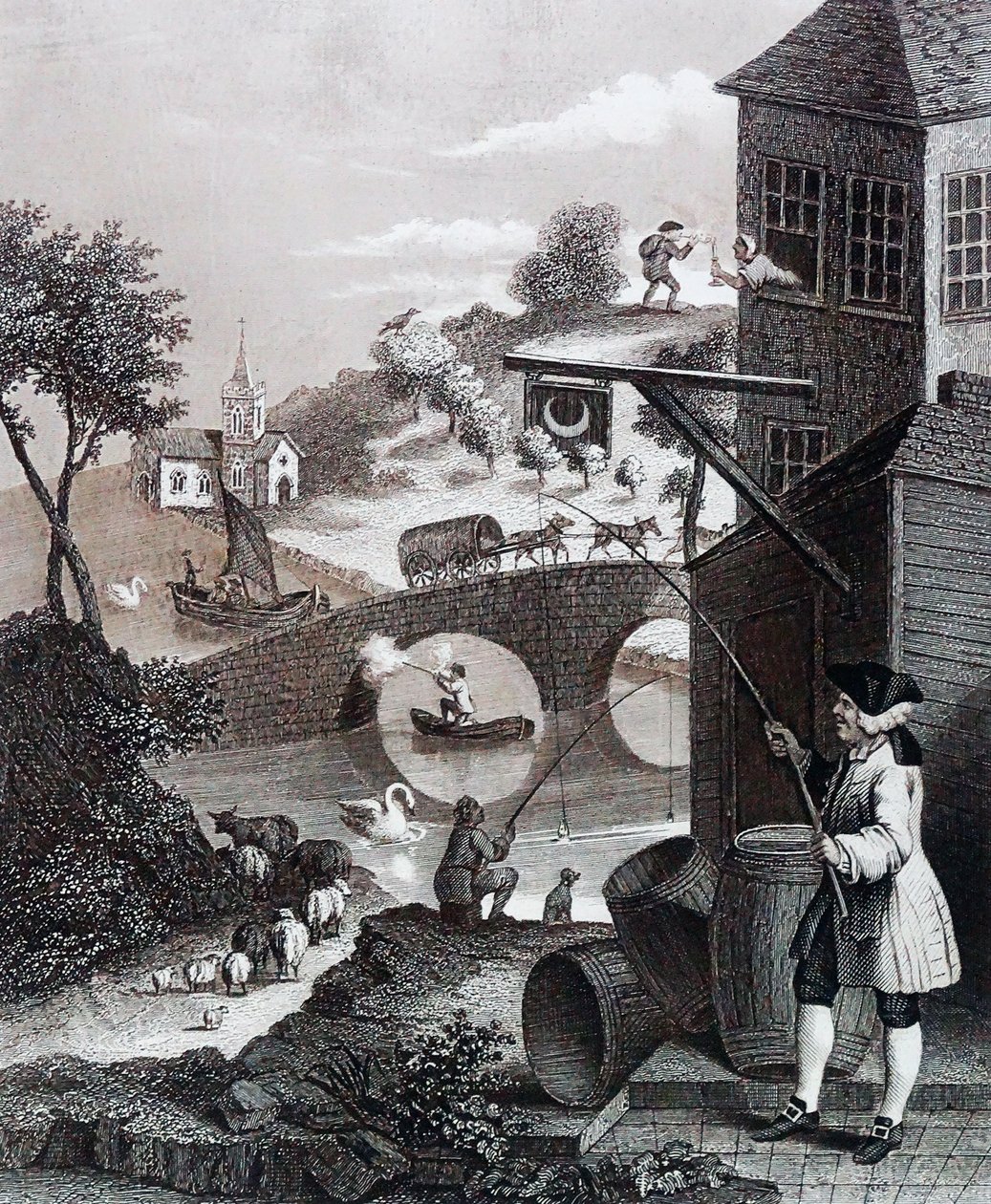 Satyra na fałszywą perspektywę autorstwa William Hogarth