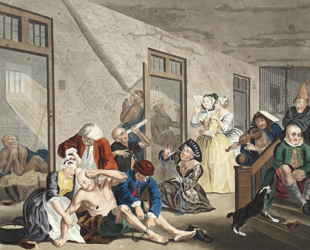 Scena w Bedlam, płyta VIII, z A Rake