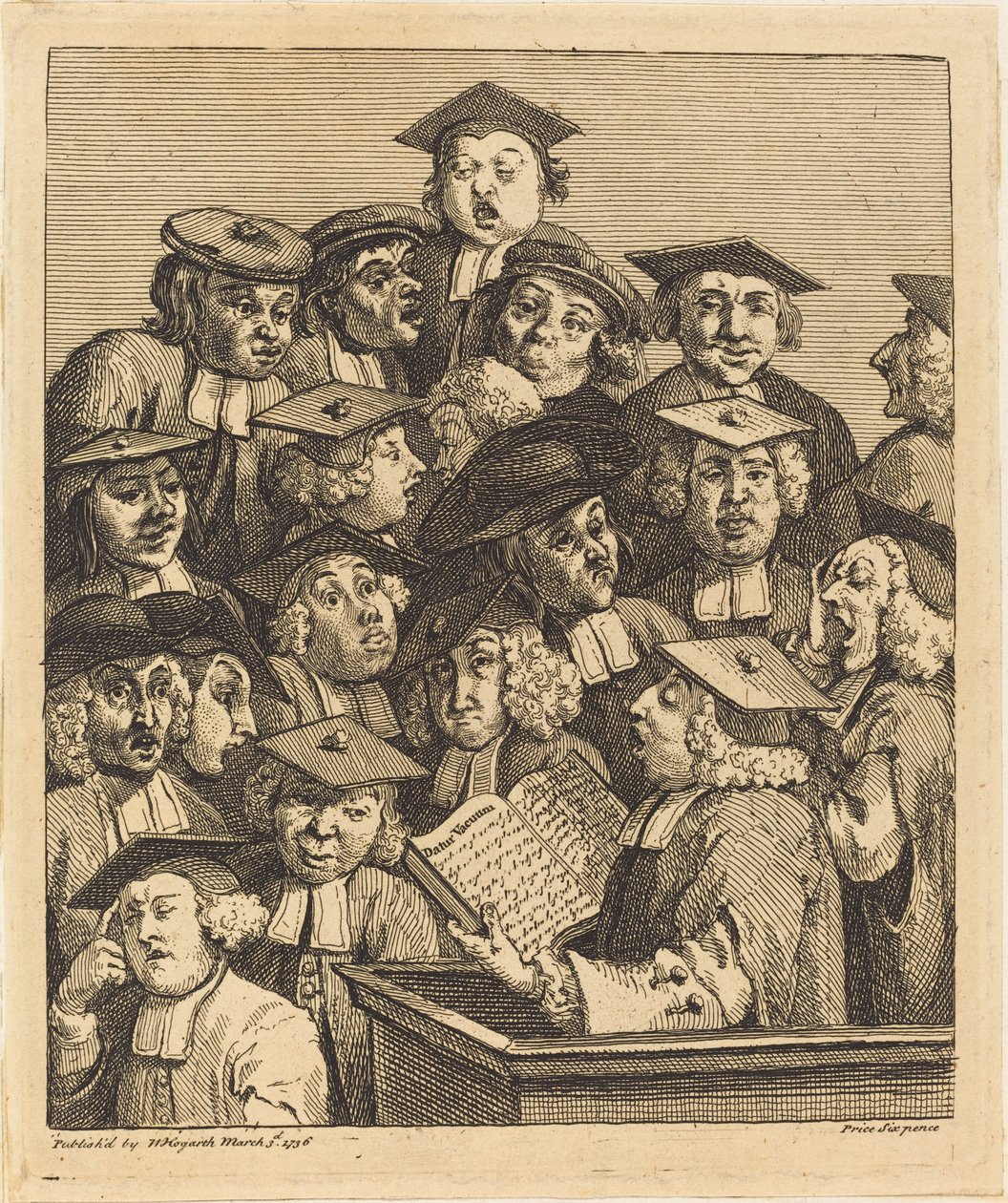 Uczeni na wykładzie autorstwa William Hogarth