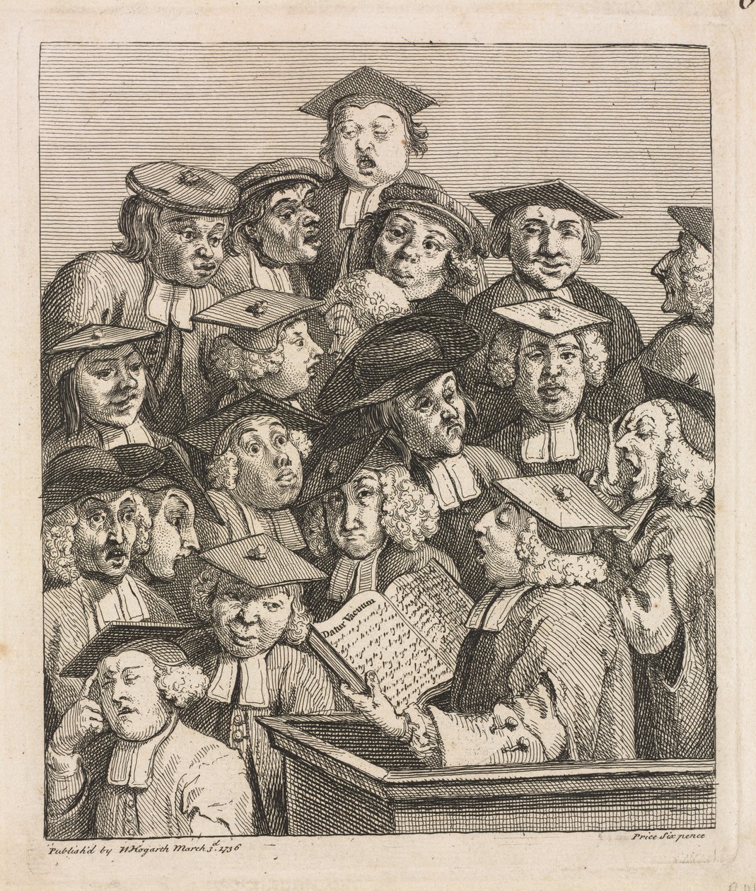 Uczeni na wykładzie autorstwa William Hogarth