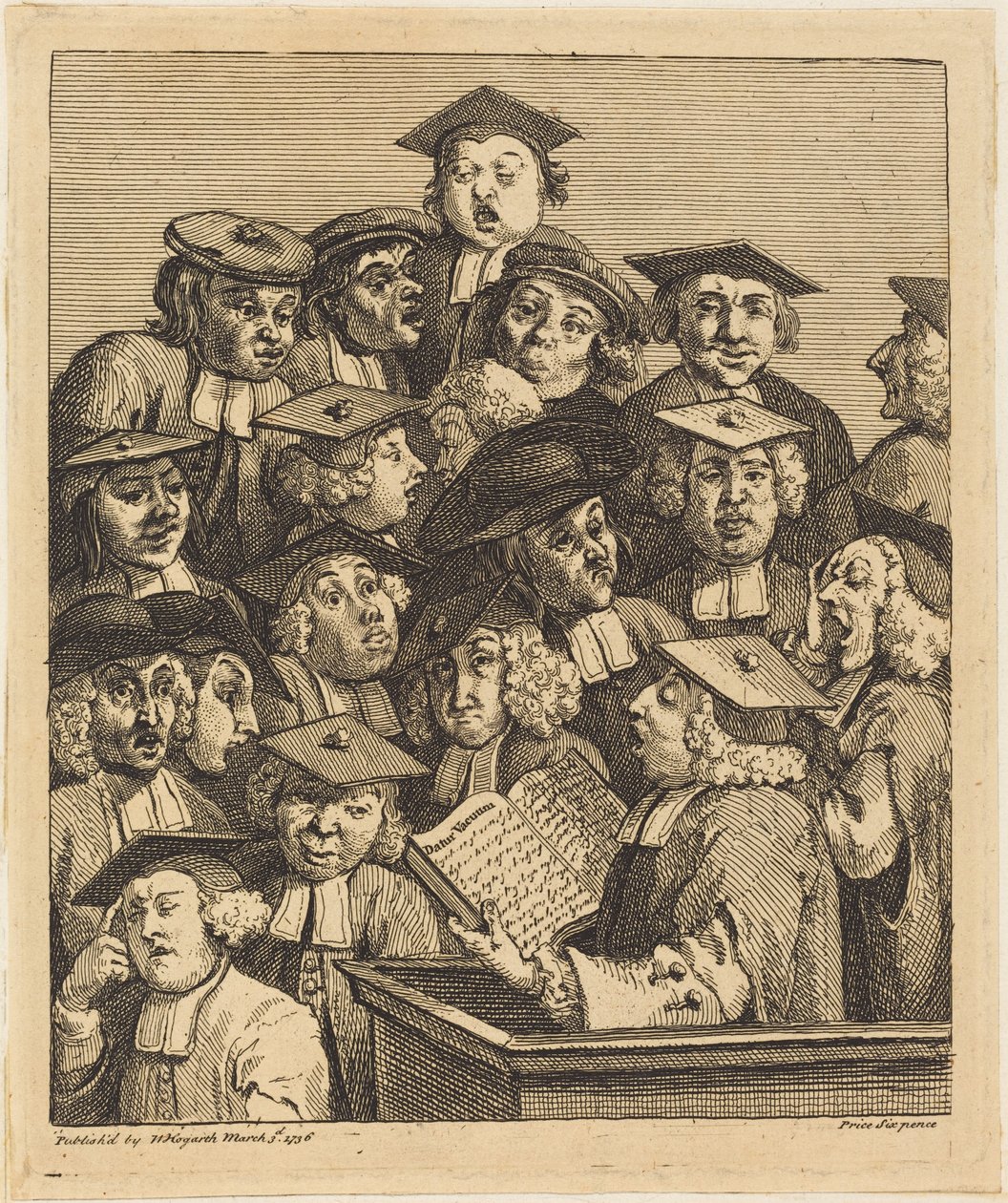Uczeni na wykładzie autorstwa William Hogarth