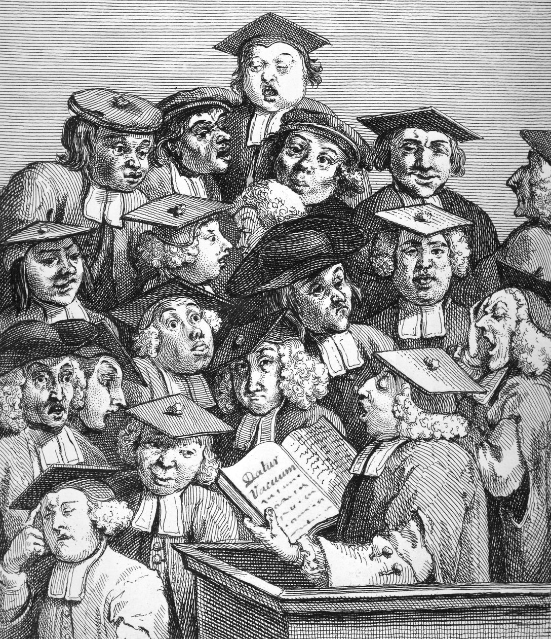 Uczeni na wykładzie, 20 stycznia 1736-37 autorstwa William Hogarth