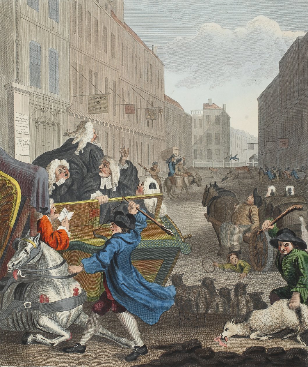 Drugi etap okrucieństwa, ilustracja z „Hogarth Restored: The Whole Works of the słynny William Hogarth, ponownie wygrawerowany przez Thomasa Cooka”, wyd. 1812 (rycina ręcznie kolorowana) autorstwa William Hogarth