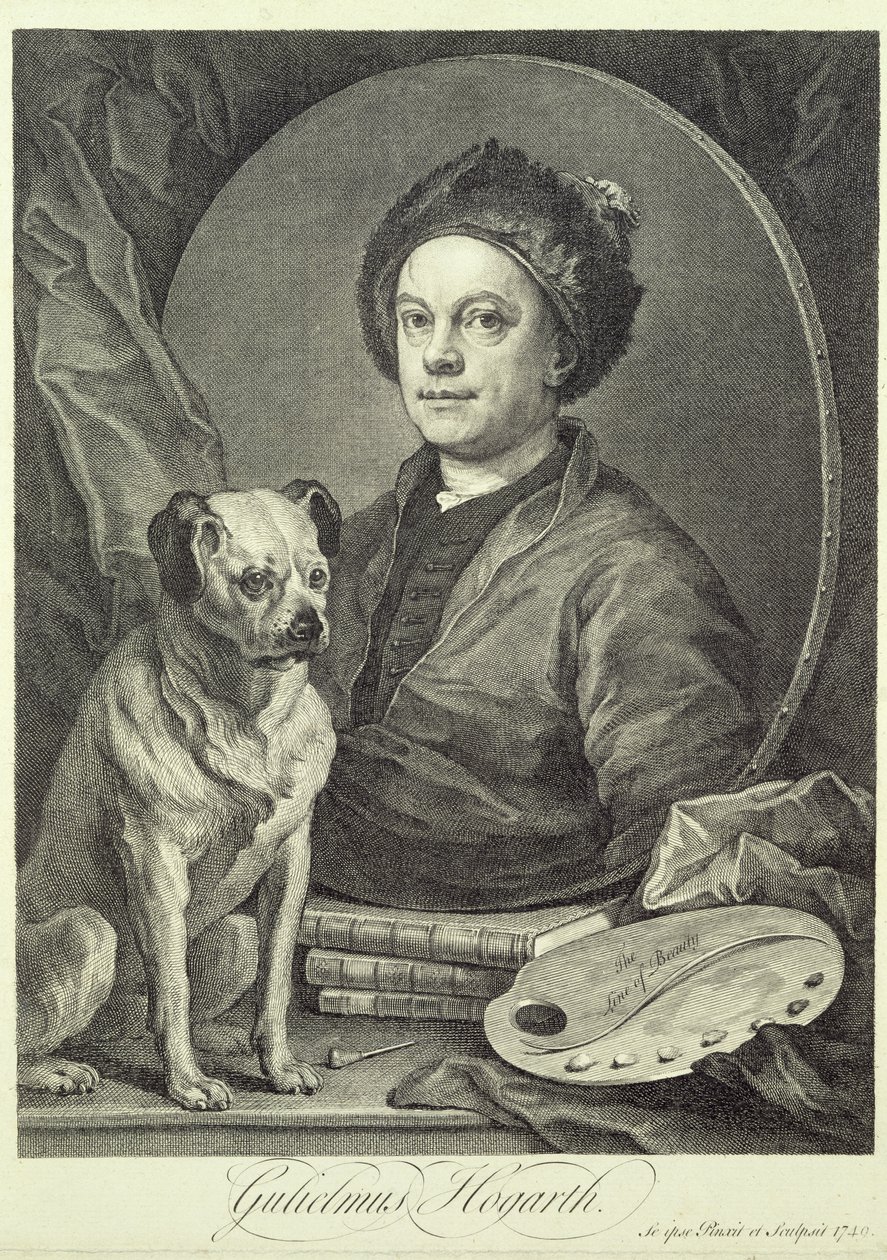 Autoportret, 1749 autorstwa William Hogarth