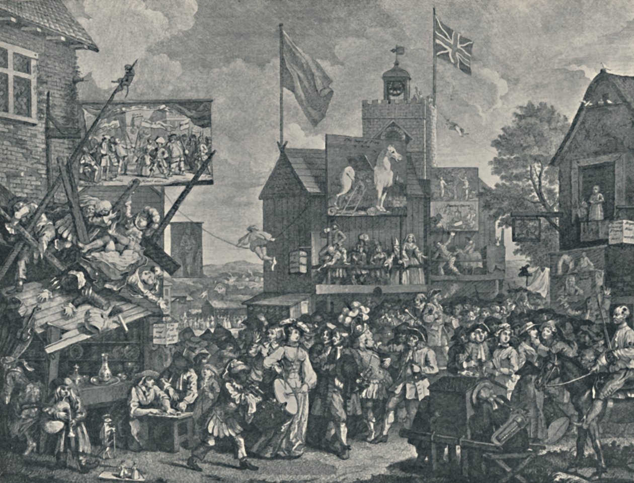 Targi w Southwark, 1733, 1920 autorstwa William Hogarth