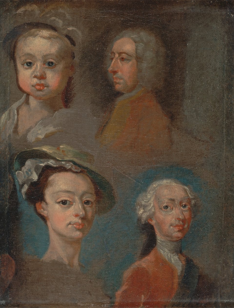Studia Głowic, ok. 1733. autorstwa William Hogarth