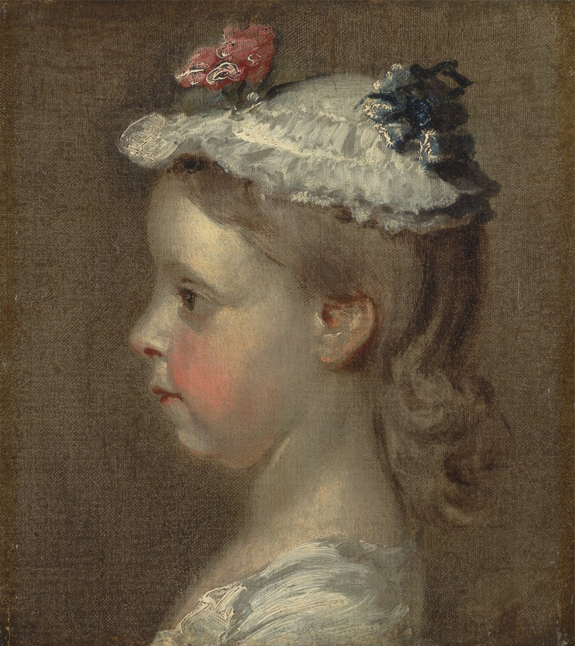 Studium głowy dziewczyny, ok. 1740-50 (olej na płótnie) autorstwa William Hogarth