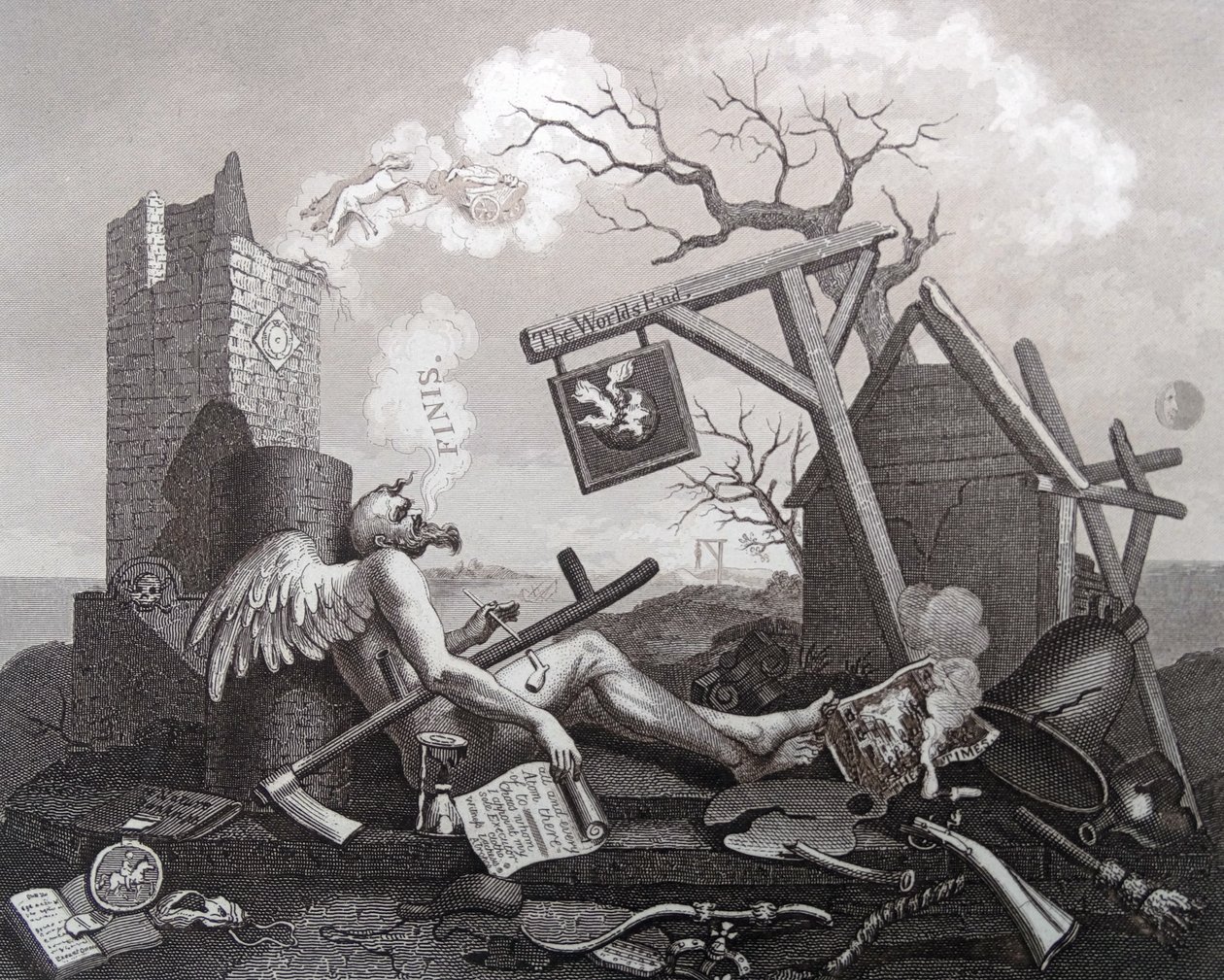 Część ogonowa lub Bathos autorstwa William Hogarth