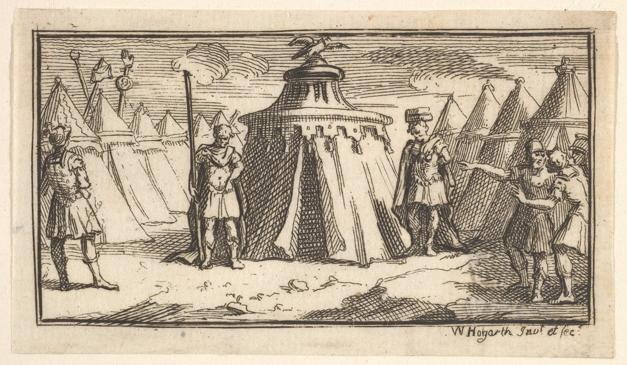 Zabranie pasa lub pasa wojskowego John Bóbr, Rzymskie kary wojskowe, 17..., po 1725. autorstwa William Hogarth