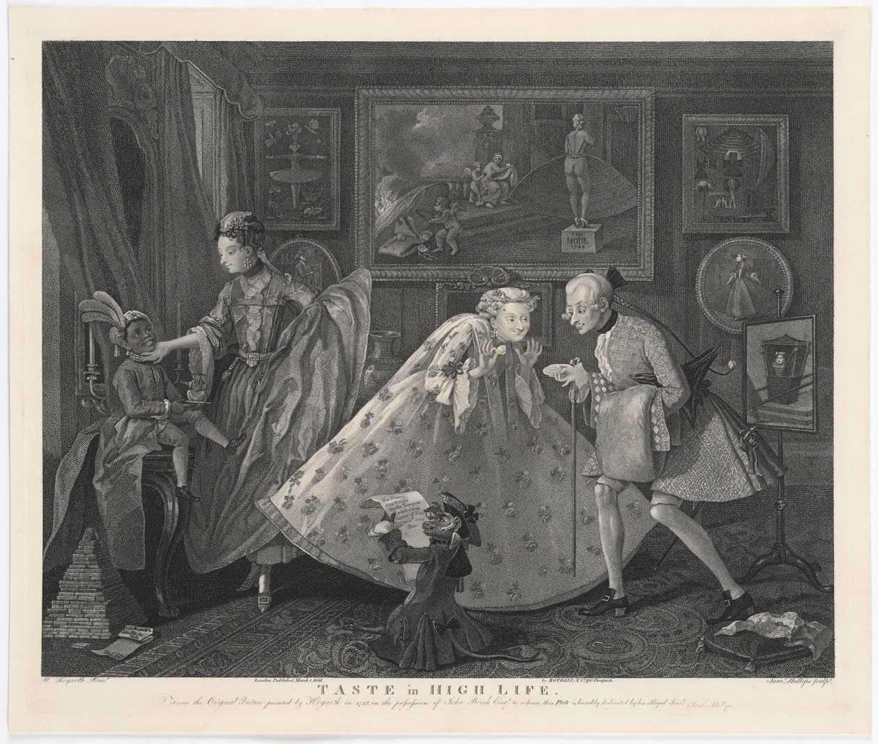 Smak w High Life, grawerowane przez Samuela Phillipsa, 1808 autorstwa William Hogarth