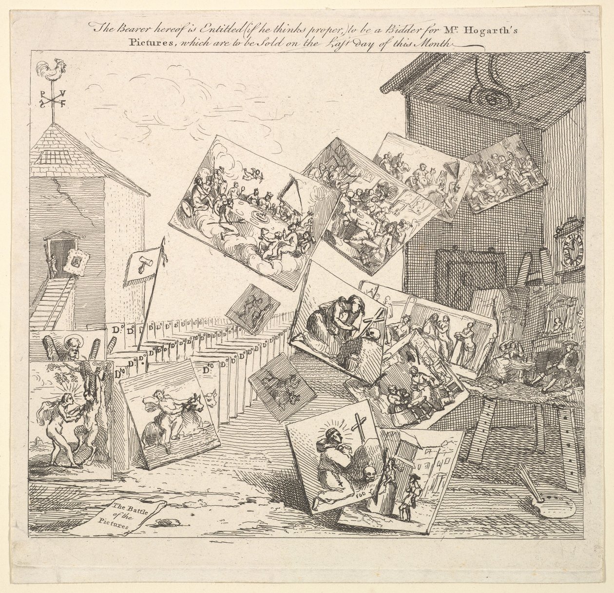Bitwa obrazów, 1745. autorstwa William Hogarth