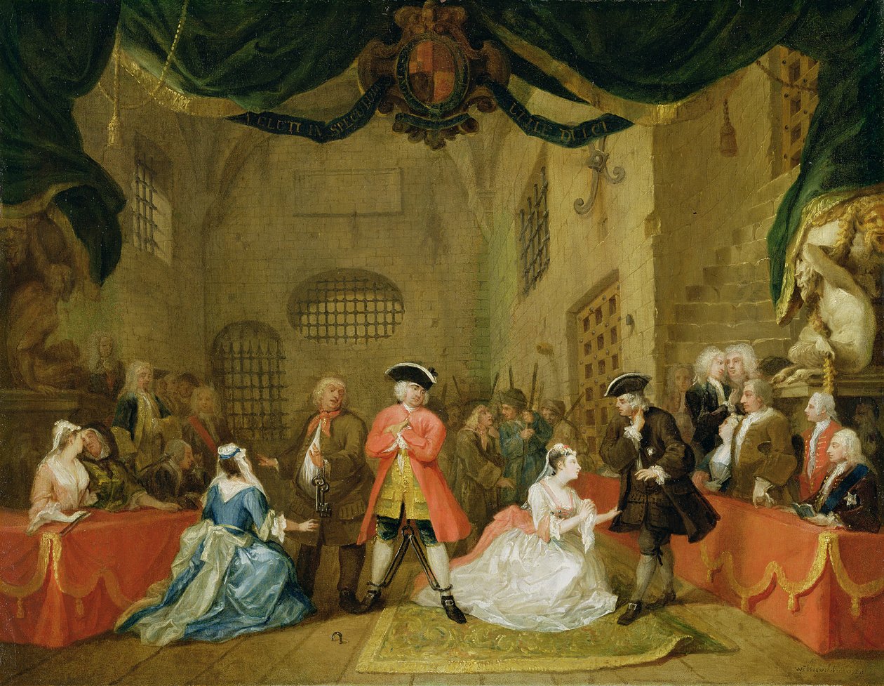 Opera żebracza, scena III, akt XI autorstwa William Hogarth