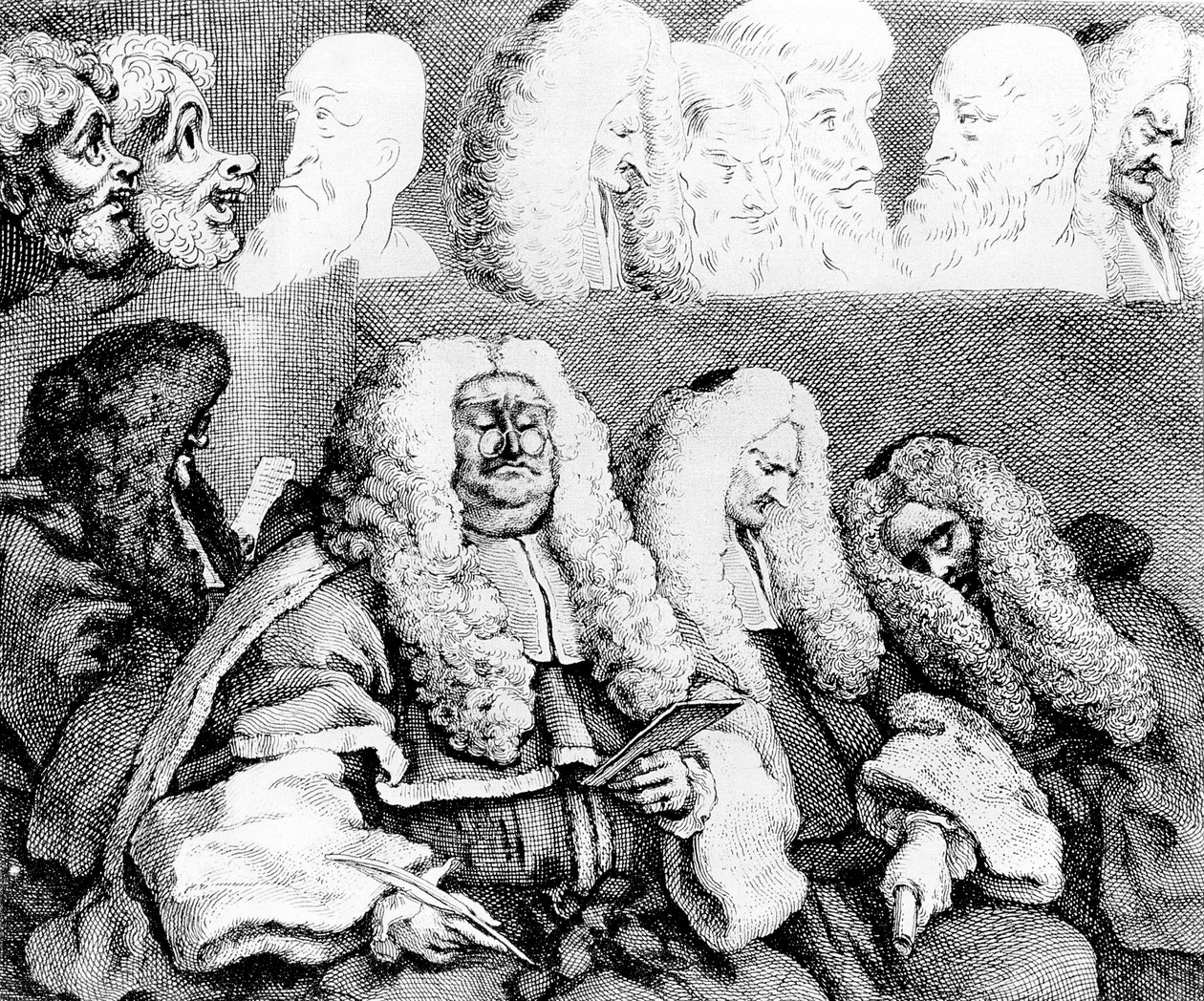 Ławka, 1758. autorstwa William Hogarth