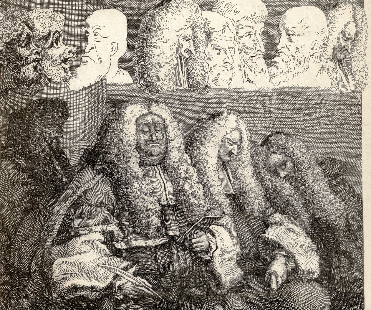 Ławka, z „Prac Williama Hogartha”, wydana w 1833 r. autorstwa William Hogarth