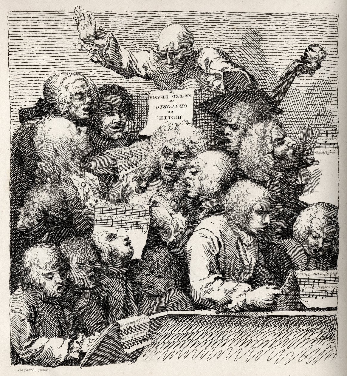 Chór z „Dzieł Williama Hogartha”, opublikowany w 1833 r. autorstwa William Hogarth