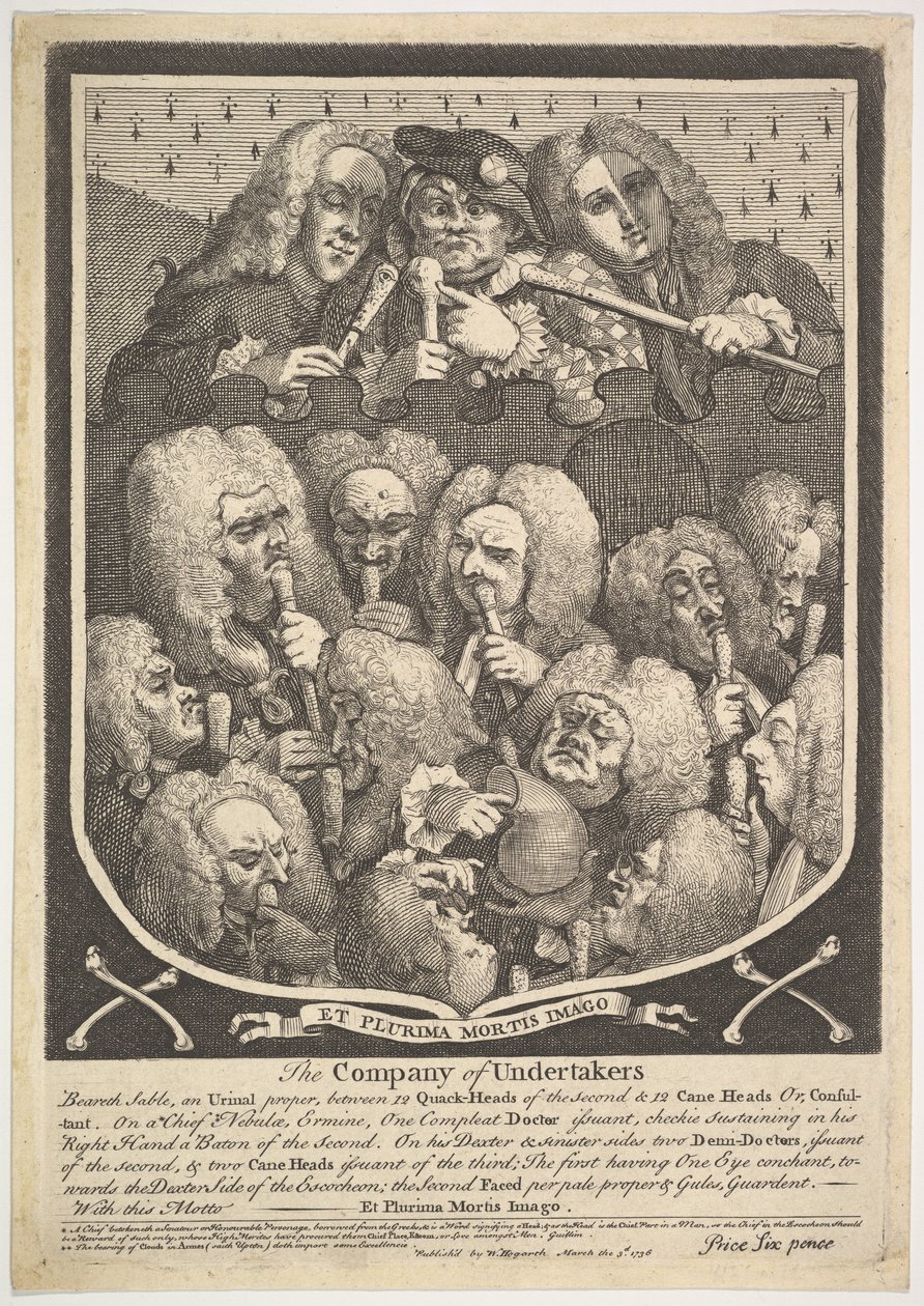 The Company of Undertakers, 3 marca 1736. autorstwa William Hogarth