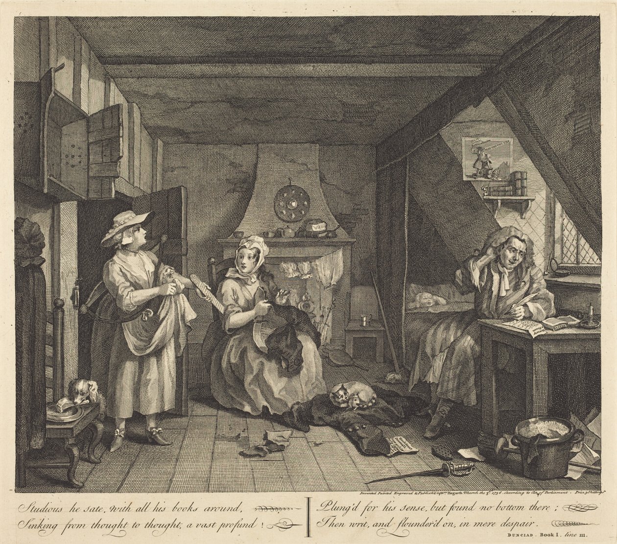 Poeta w potrzebie autorstwa William Hogarth