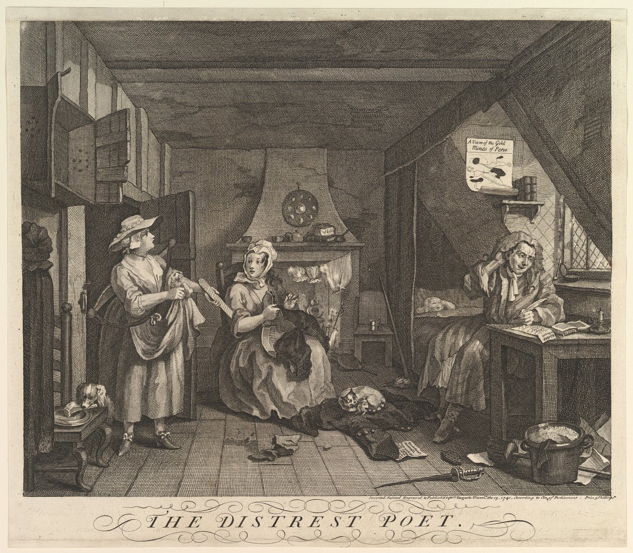Poeta niepokoju, 15 grudnia 1740. autorstwa William Hogarth
