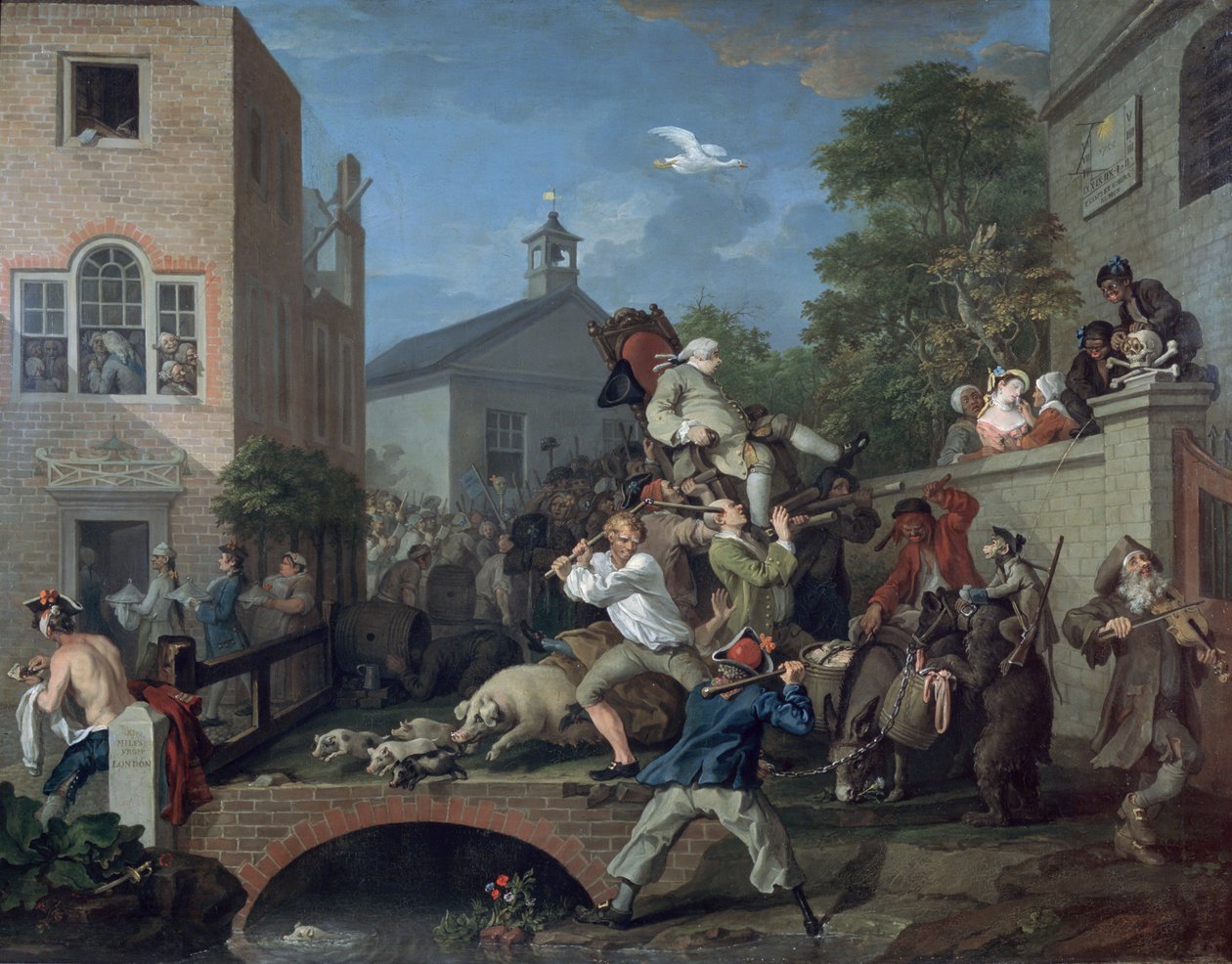 Wybór IV przewodniczącego posła, 1754-55 autorstwa William Hogarth
