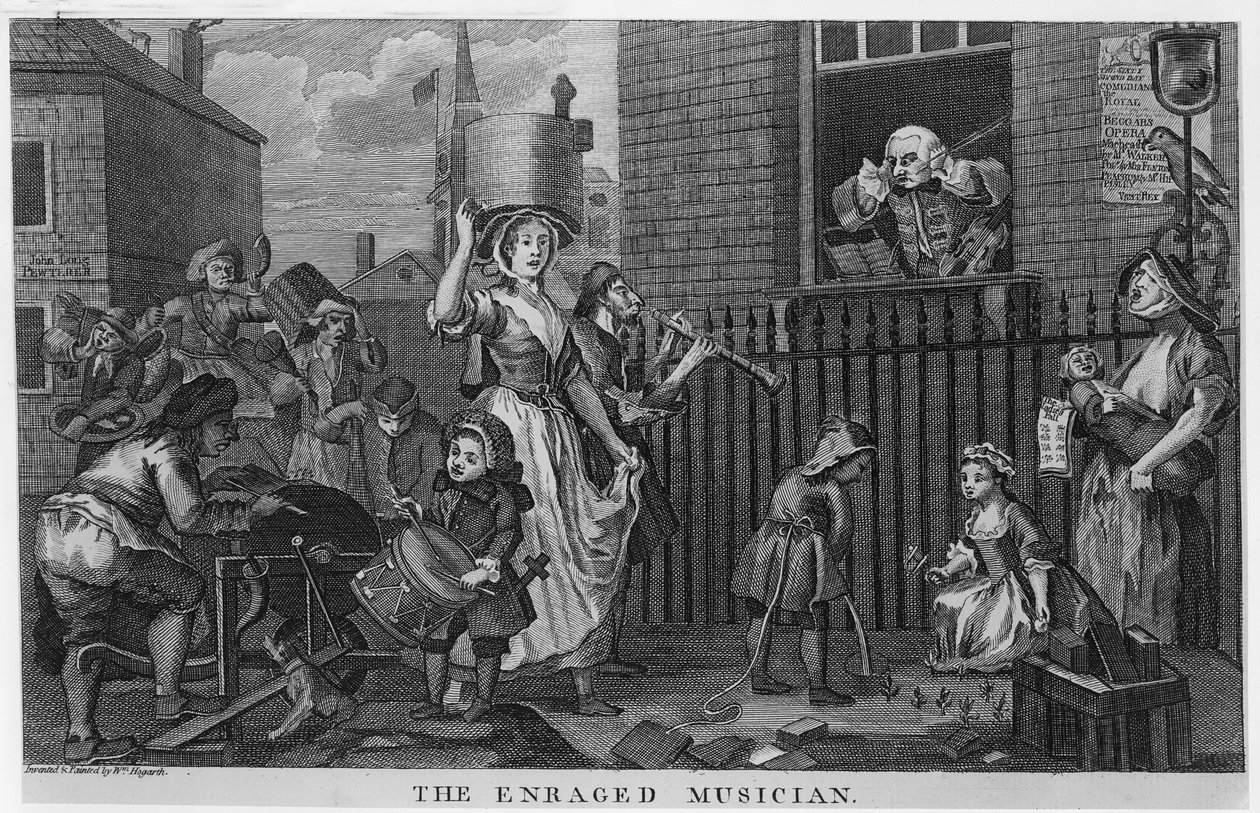 Wściekły muzyk autorstwa William Hogarth
